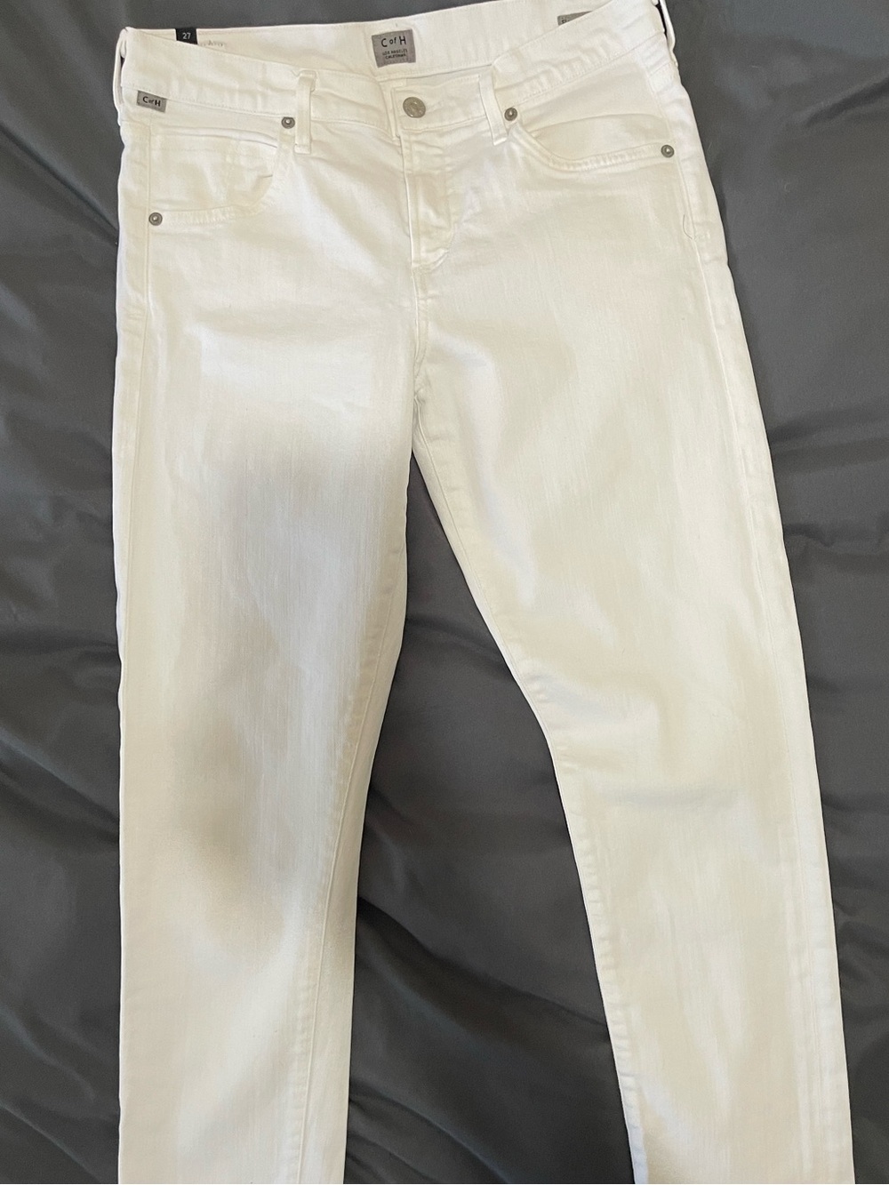 Citizens of Humanity White Mid Rise Ankle Cropped Jeans Size 30